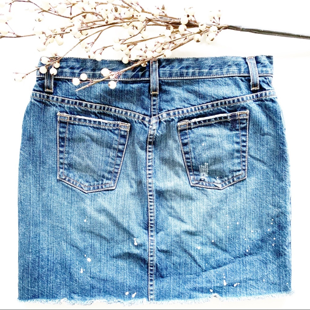 J. Crew | distressed denim skirt - Picture 2 of 4